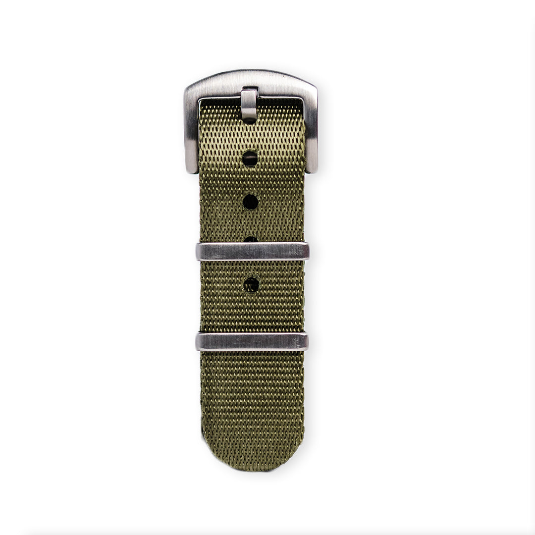 Premium Herringbone Nato Strap Olive Green Watch&Style