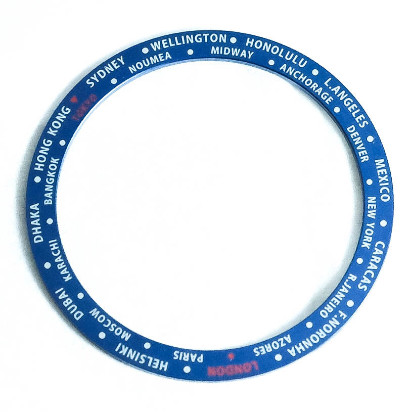 AI0079 SKX007/SRPD Aluminum Bezel Insert - Blue World Time – Watch