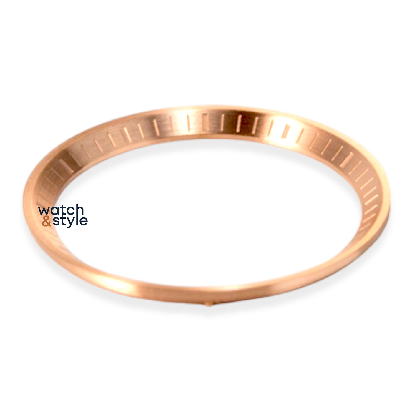 Seiko Brushed Rose Gold SRPE Chapter Ring with laser marker