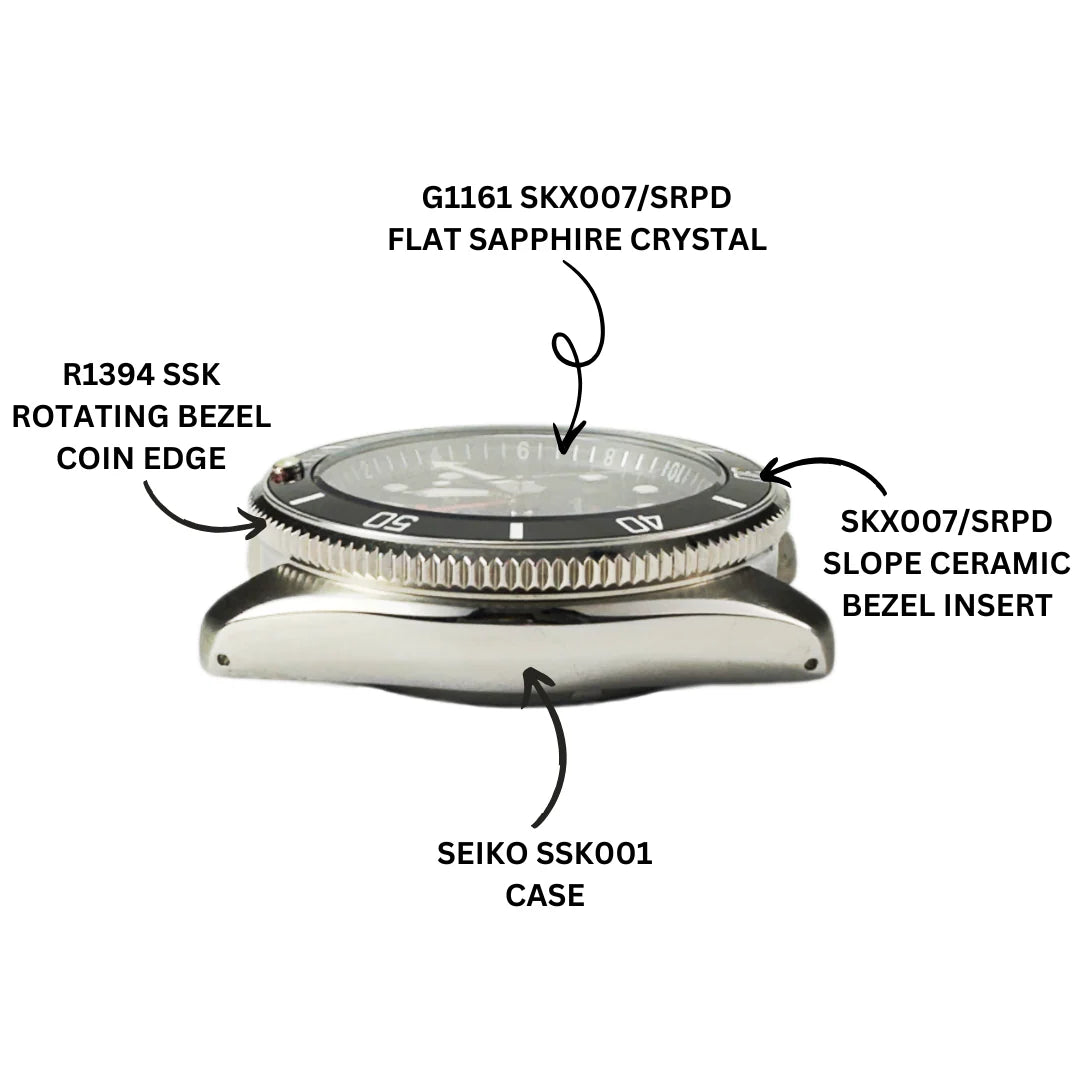 R1393 SSK Rotating Bezel - Sub Style - Steel Finish | Watch&Style