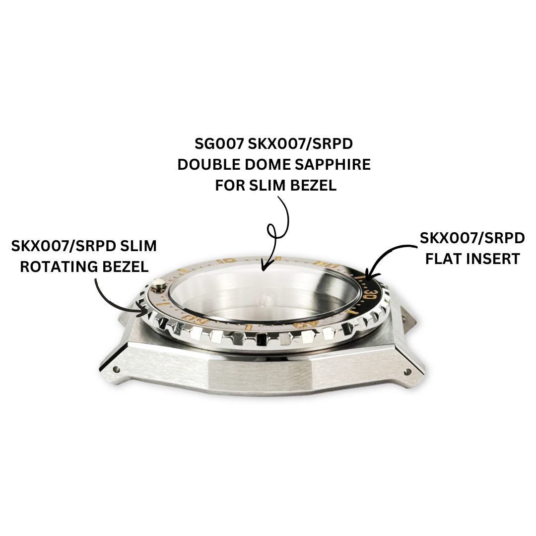 SG007 SKX007/SRPD Double Dome Sapphire Crystal for Slim Bezel