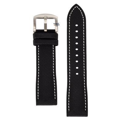 Stitched FKM Rubber Strap - Black