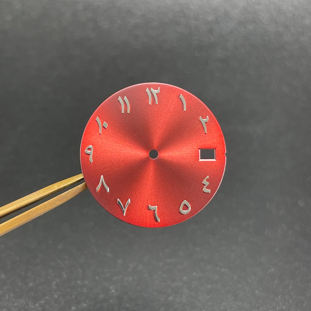 D0584 Sterile Arabic Dial - Sunburst Red Wine – Watch and Style