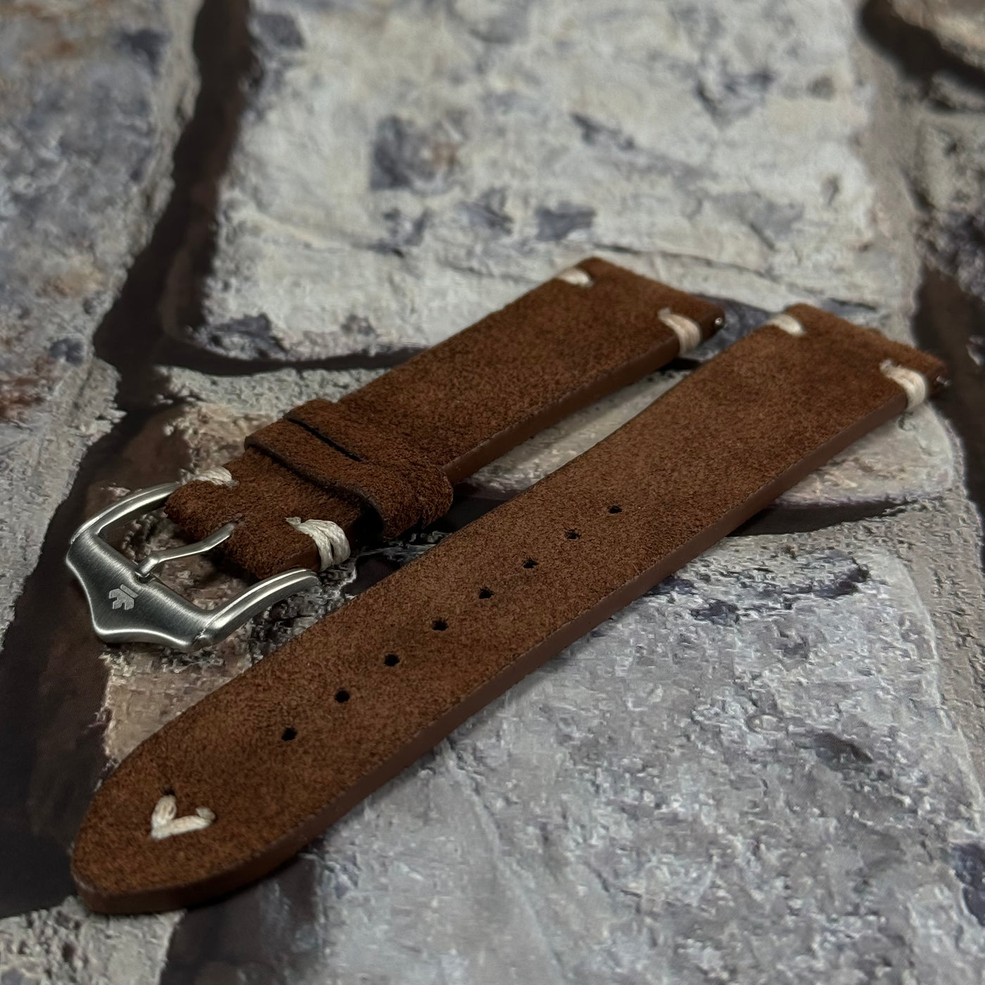 Stitched Suede Leather Strap