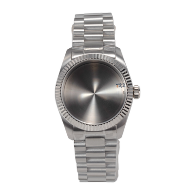 RC0997 36mm Fluted Bezel Case - Silver