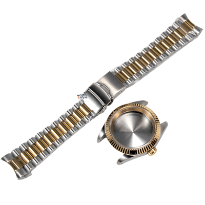 RC1204 40mm Fluted Bezel Case - Two Tone Silver/Gold