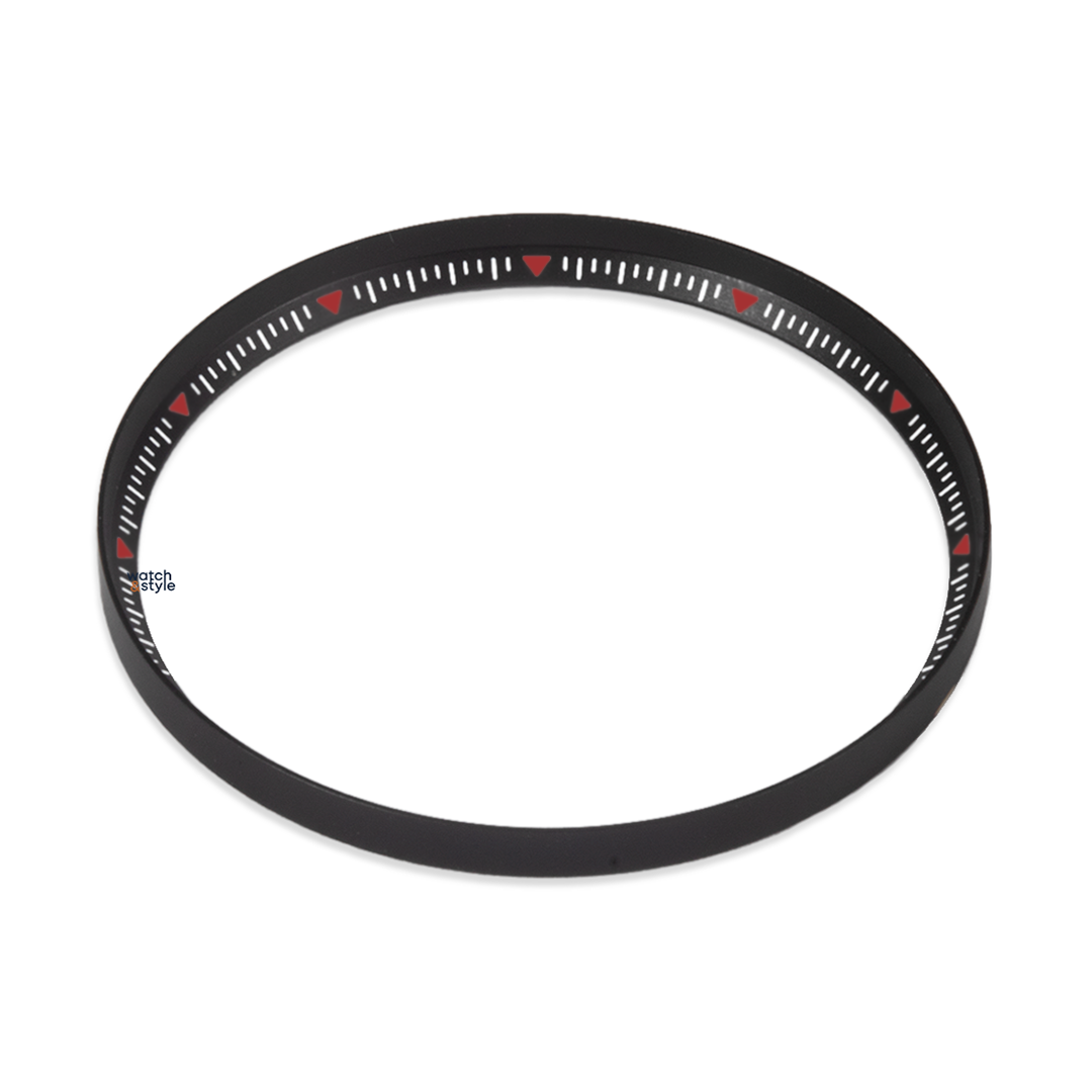 C1675 SKX007/SRPD Angled Chapter Ring - Black/Red