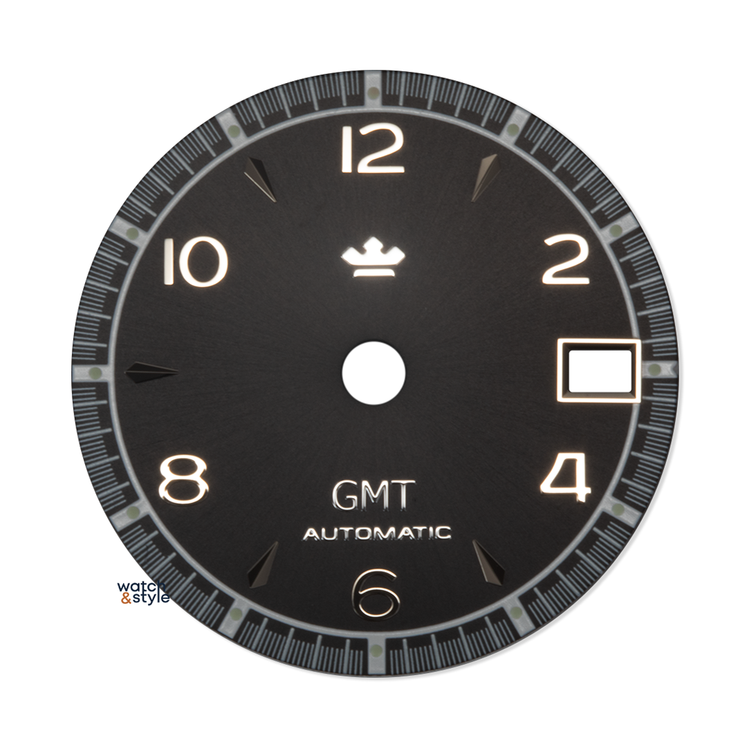 D1655 Alpinist SARB017 Style GMT Dial - Sunburst Black