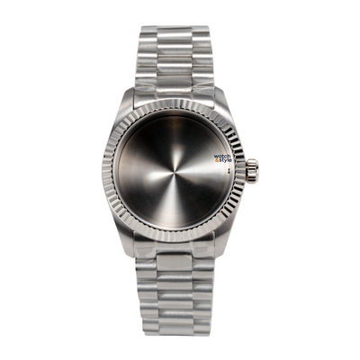 RC0997 36mm Fluted Bezel Case - Silver