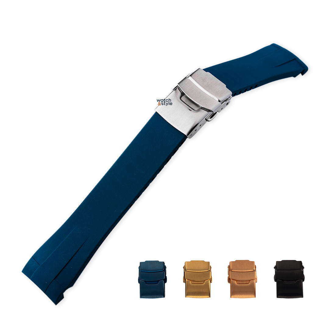 RS0861 SKX007 FKM Rubber Strap - Blue