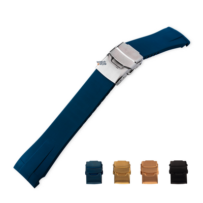 RS0861 SKX007 FKM Rubber Strap - Blue