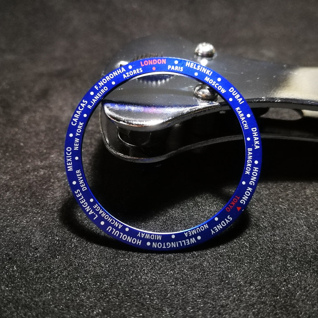 AI0079 SKX007/SRPD Aluminum Bezel Insert - Blue World Time – Watch