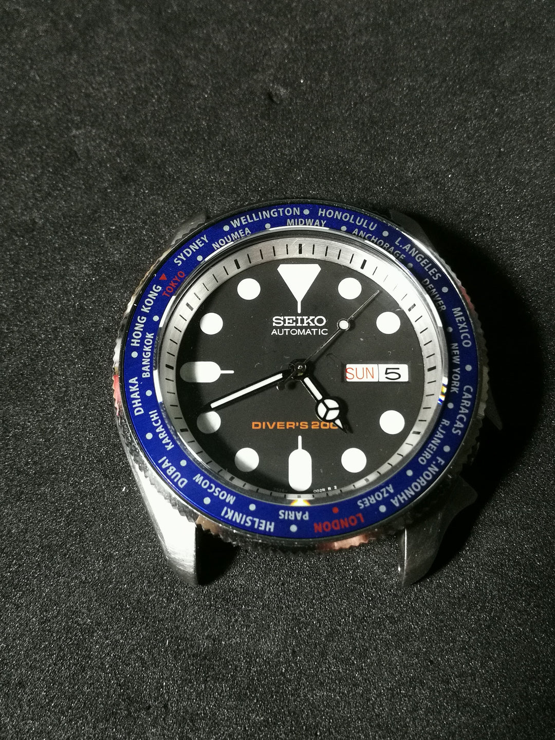 AI0079 SKX007/SRPD Aluminum Bezel Insert - Blue World Time – Watch