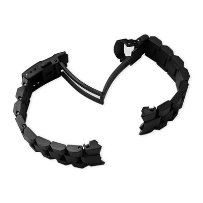 SB0814 Samurai Hexad Bracelet - Sandblasted Black