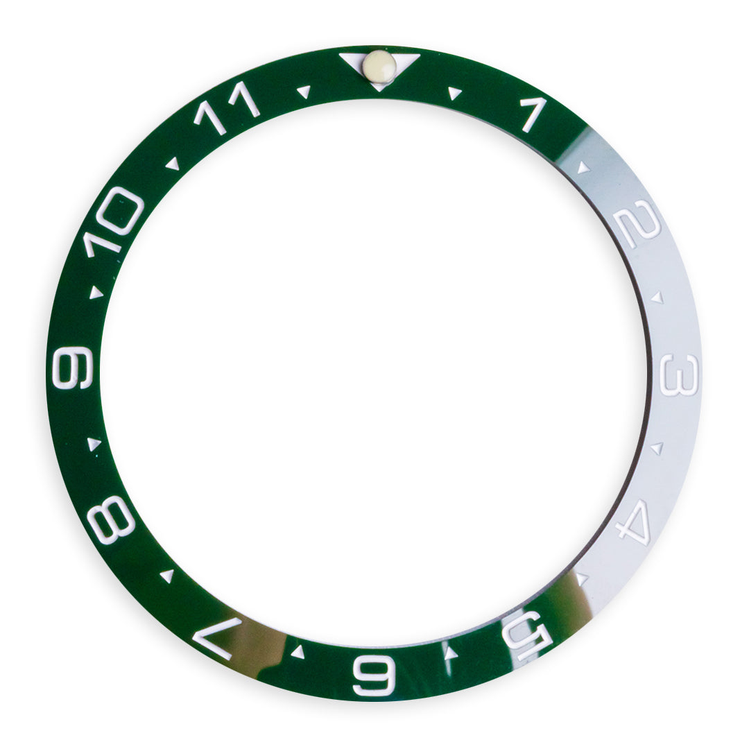 CI0652 SKX007 Dual Time Ceramic Bezel Insert - Green/White