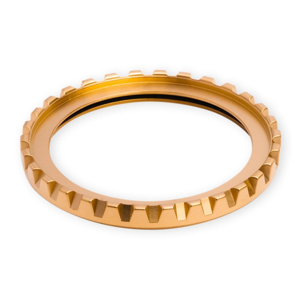 R0135 SKX007 Rotating Bezel - Crown Style - Sandblasted Gold