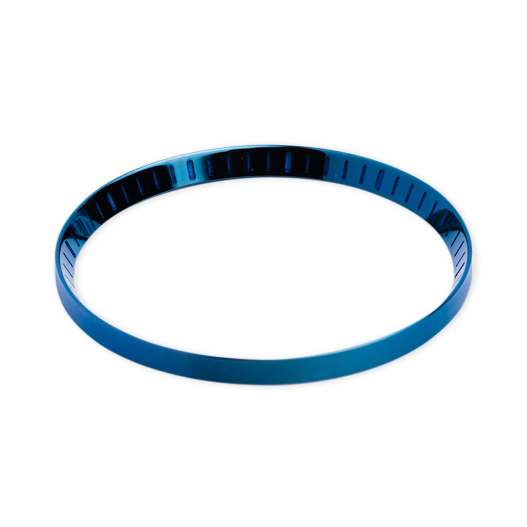 C0741 SKX007/SRPD Chapter Ring - Polished Dark Blue with Laser Etched Marker