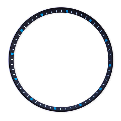 C0771 SKX007 Chapter Ring - Black with big blue marker