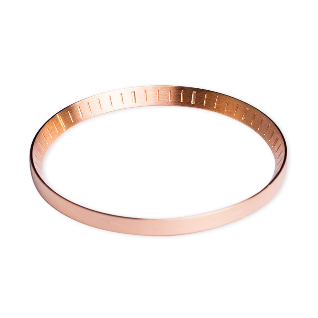 C0787 SKX007 Chapter Ring - Brushed Rose Gold with Laser Etched Marker