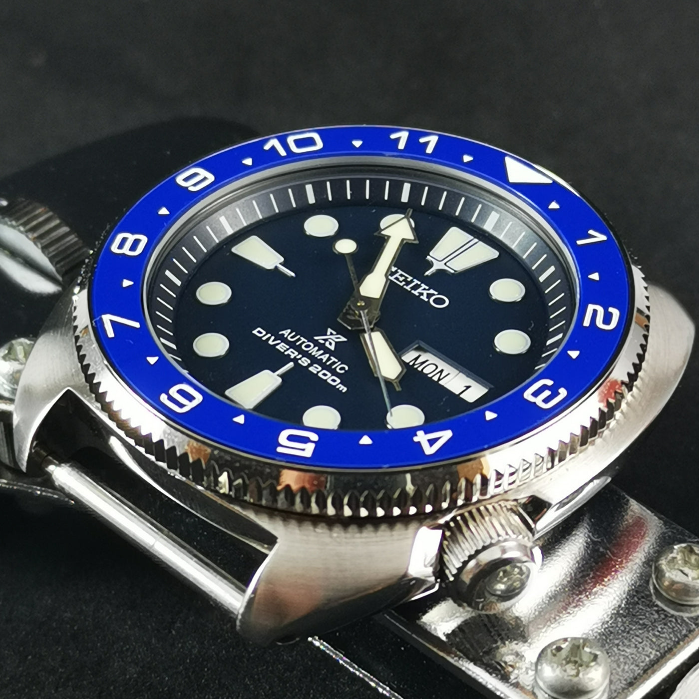 CI0052 SRP Turtle Re-issue Ceramic Bezel Insert - Blue Dual Time