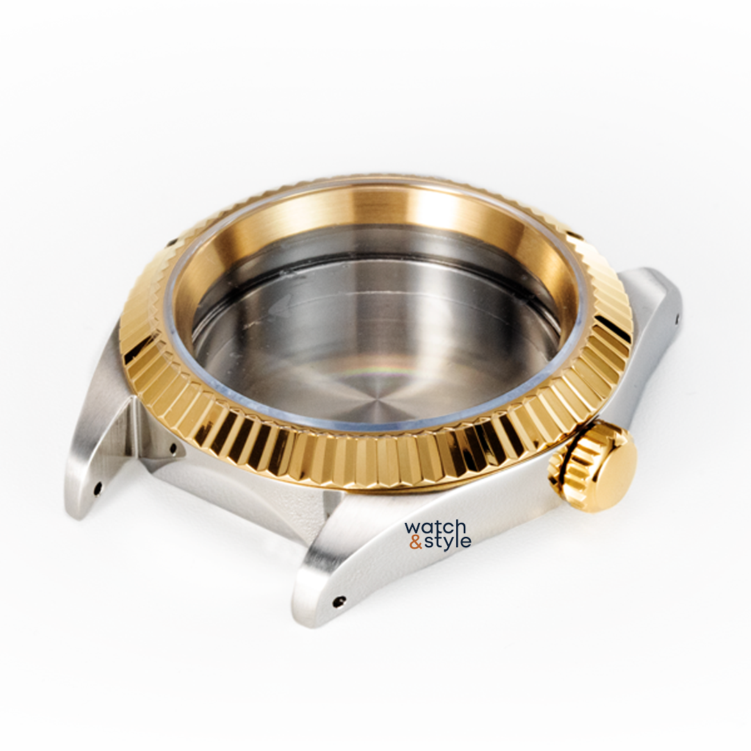 RC1204 40mm Fluted Bezel Case - Two Tone Silver/Gold