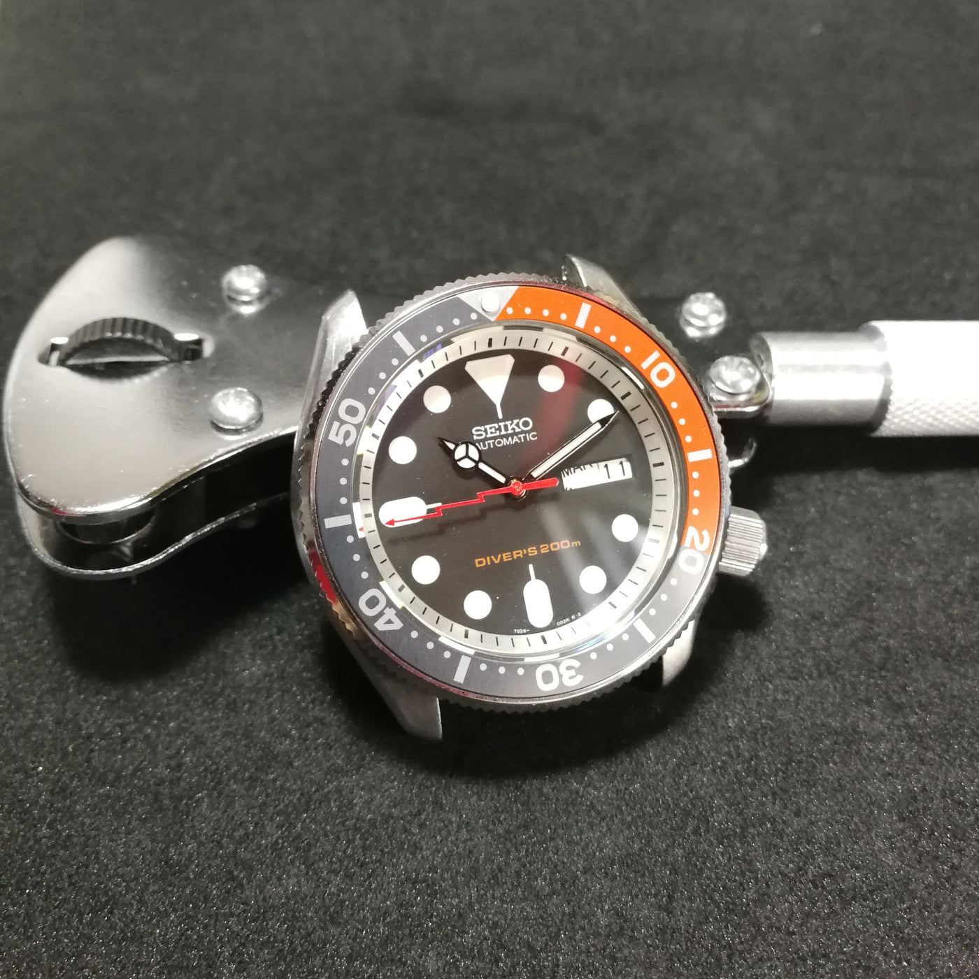 SKX007 Orange Gray Aluminum Bezel Insert - Watch&Style