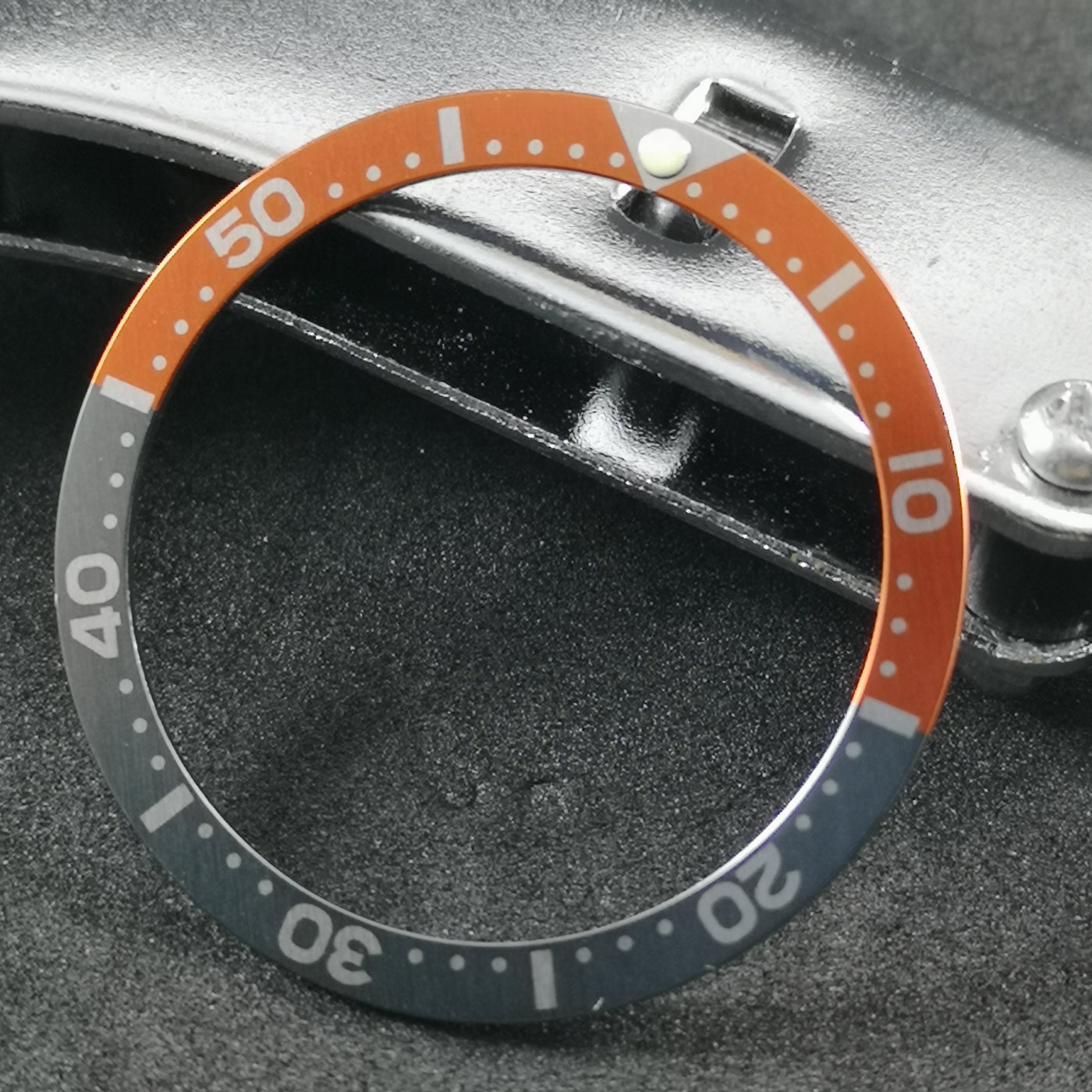 SKX007 Gray Orange II Aluminum Bezel Insert - Watch&Style