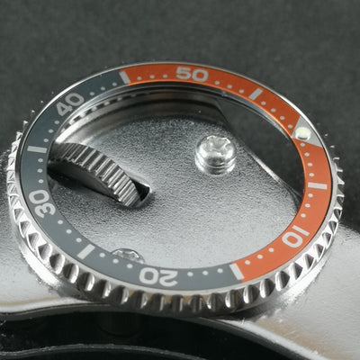 SKX007 Gray Orange II Aluminum Bezel Insert - Watch&Style