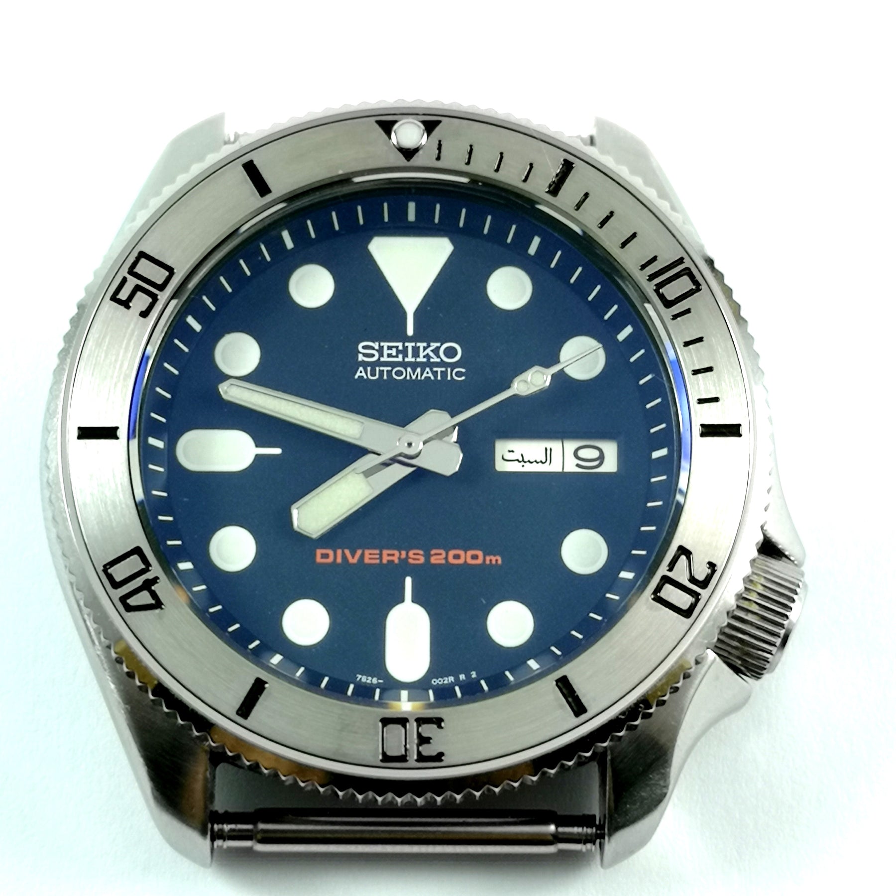 Skx007 Steel Bezel Insert Steel Insert 007 Dual Time Brushed Steel