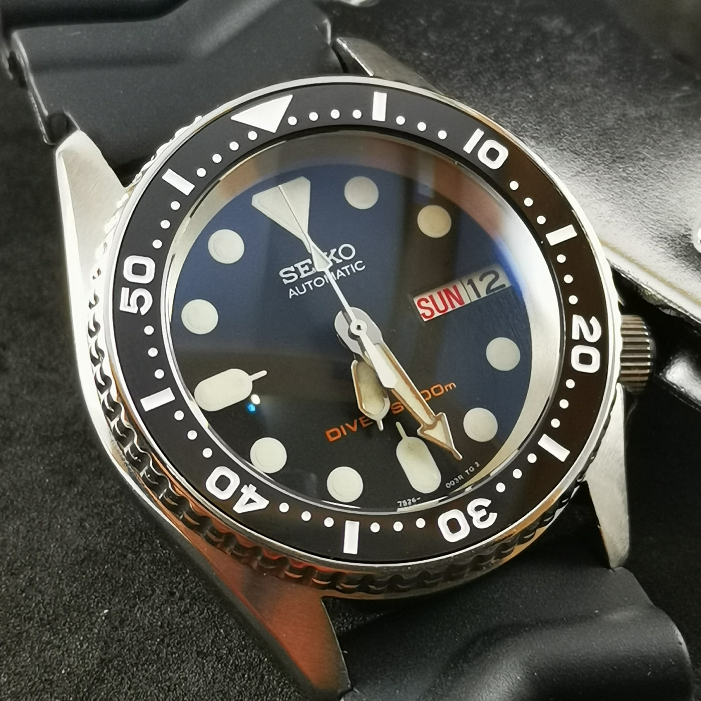 Ceramic Bezel Skx Bezel Insert Adhesive Ceramic Black Dual Time