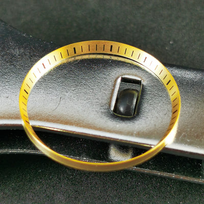 C0182 SKX007 Chapter Ring - Brushed Gold with Marker