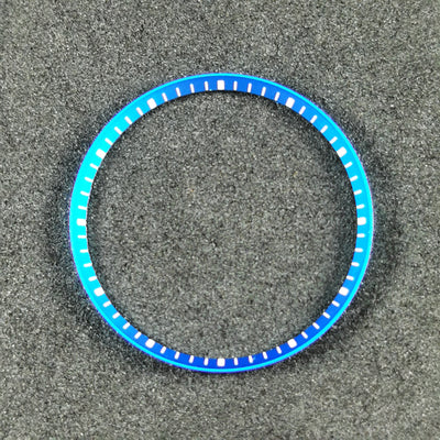 C0186 SKX007 Chapter Ring - Light Blue with White Marker