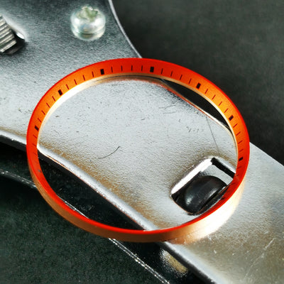 C0188 SKX007 Chapter Ring - Orange with Black Marker