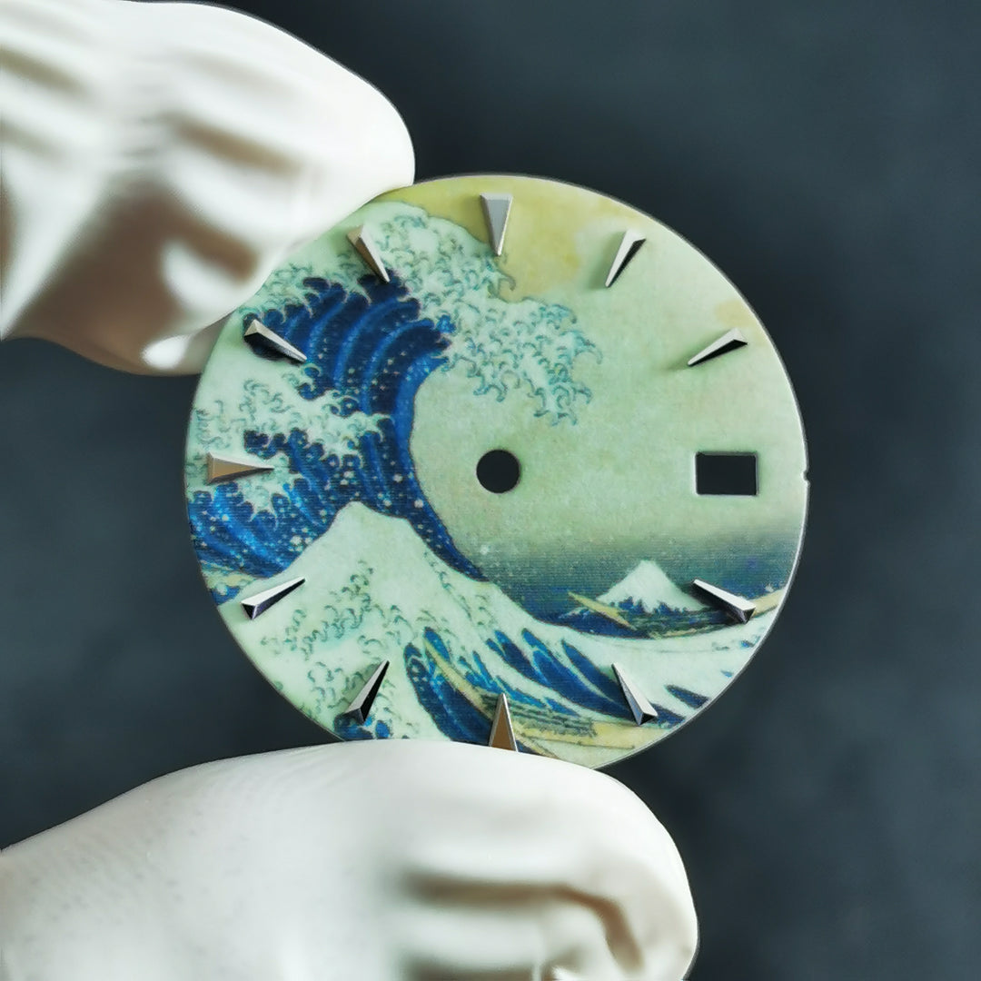 D0372 Dial - The Great Wave of Kanagawa - Full Lumed – Watch
