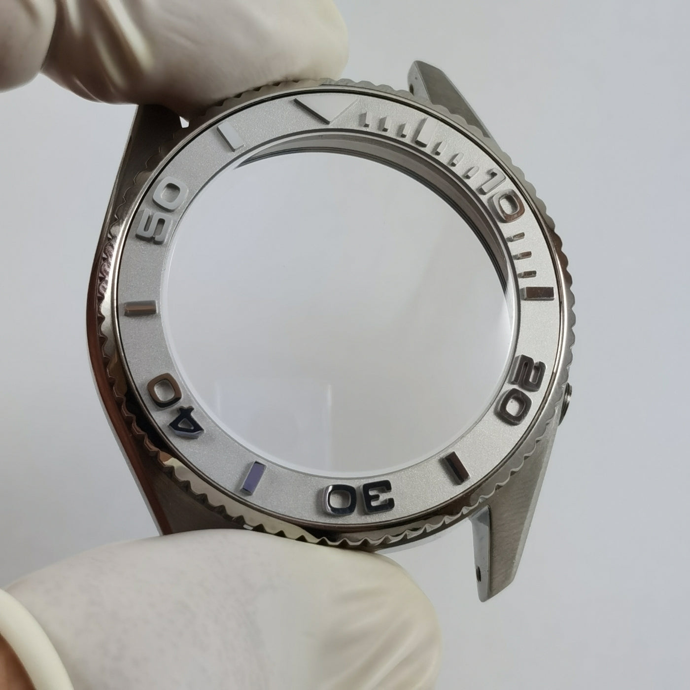 thumbnail image 2 of Silver Yacht Master Ceramic Bezel Insert For Seiko SKX007 7002 6309 – Sloped Design 2 of 5