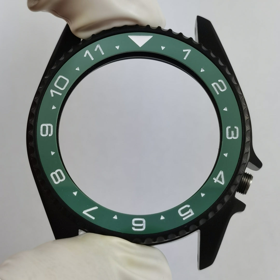 CI0521 SKX013 Dual Time Green Ceramic Insert | Watch&Style