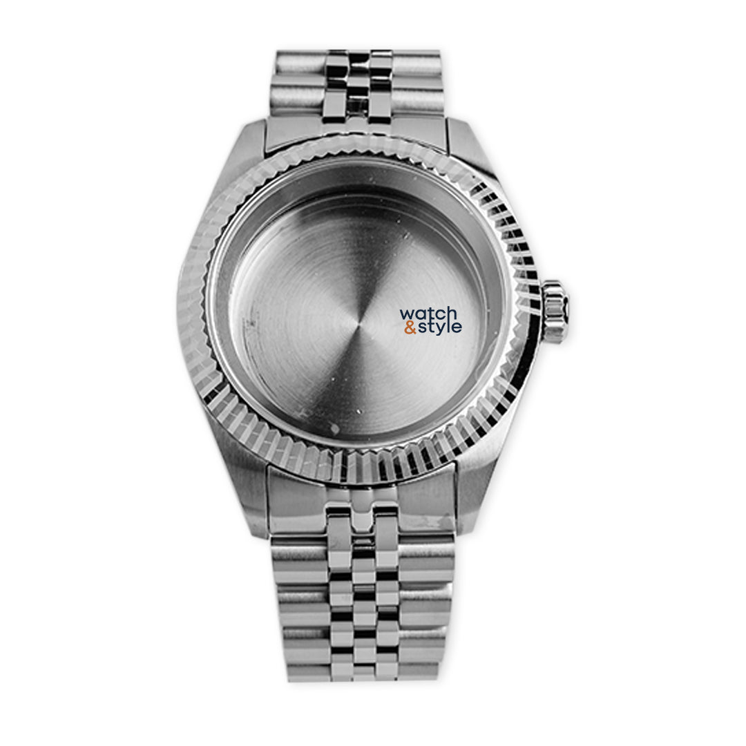 RC1183 40mm Fluted Bezel Case - Silver
