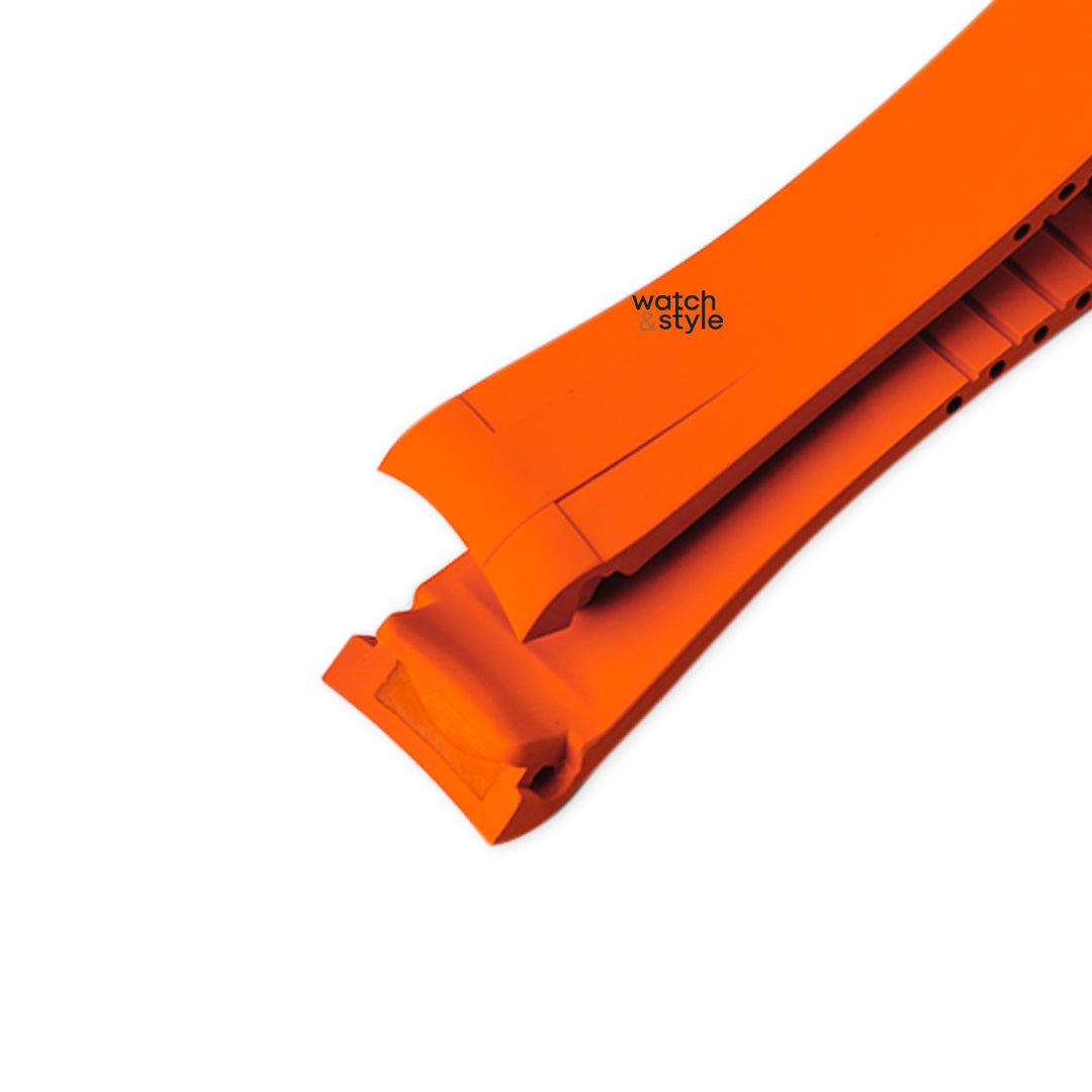 Q.R. Firewave Resilient Cuved End FKM rubber Watch Strap