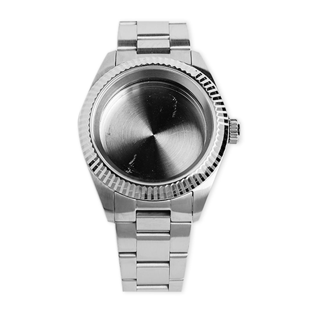 RC1183 40mm Fluted Bezel Case - Silver