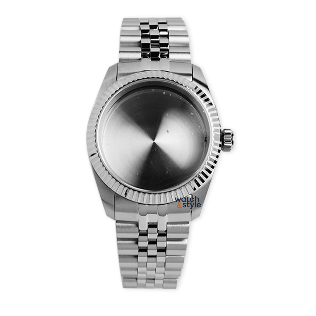 RC0997 36mm Fluted Bezel Case - Silver