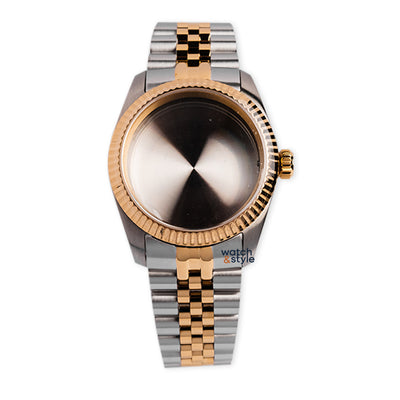 RC1053 36mm Fluted Bezel Case - Two Tone - Gold/Silver