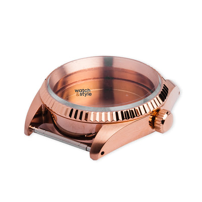 Rose Gold 36mm Fluted Bezel replacement case