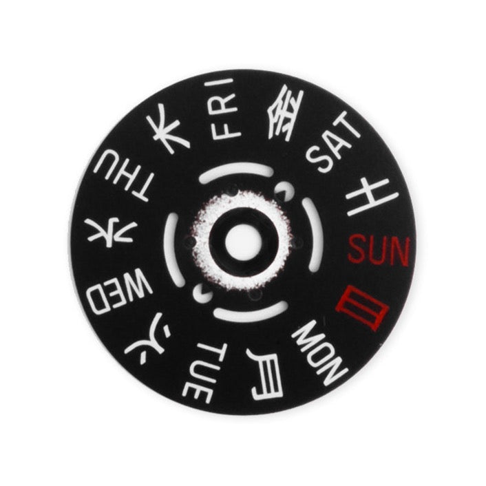 W0791 NH36A Kanji Day Wheel Disc -  4 O'clock  (Black)